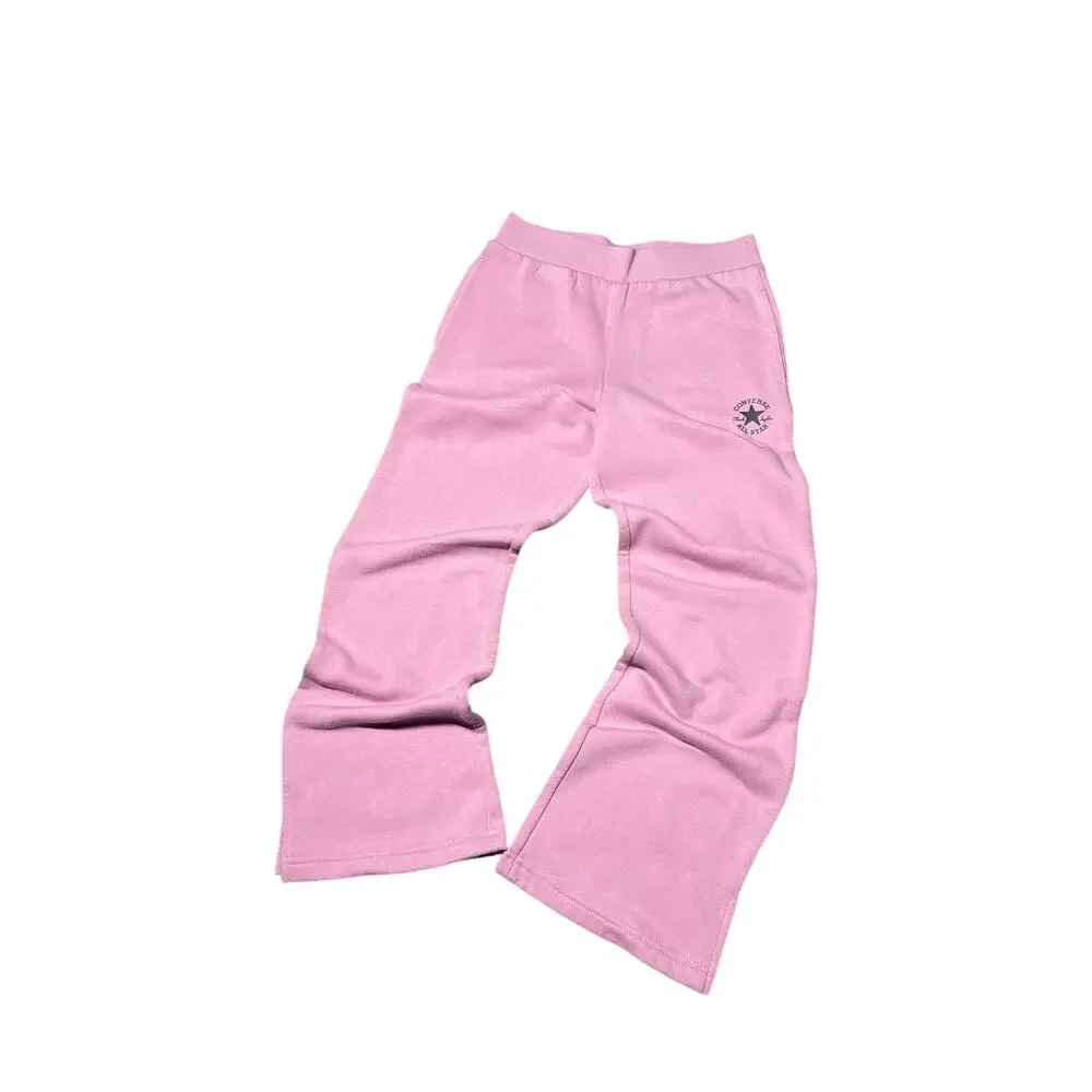 Girls Flared Pink Converse Sweatpants - Size Large